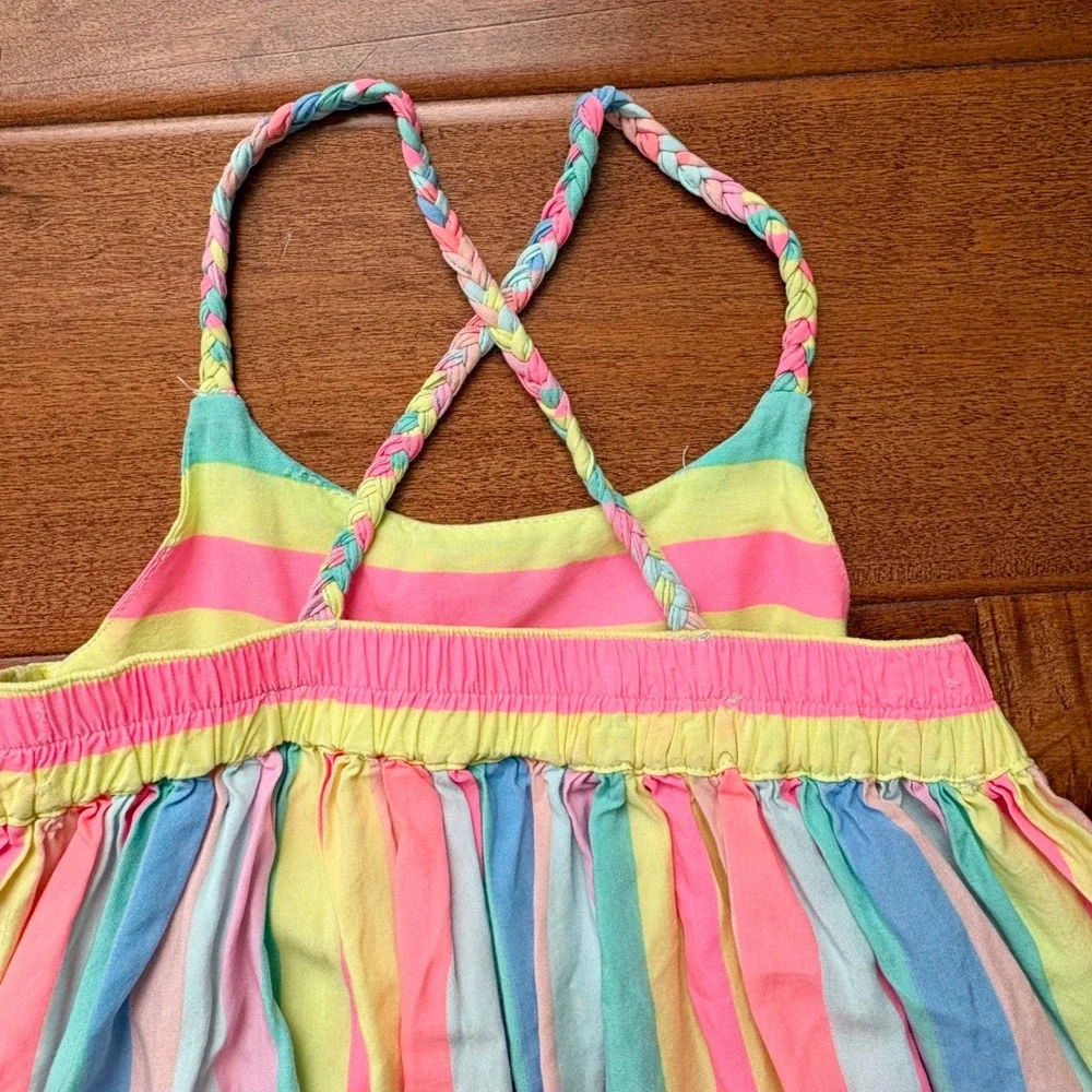 OshKosh B'gosh Sundress‎ Striped Braided Straps, Girls 18M Multicolor